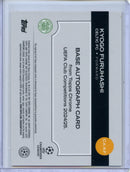 2024-25 Topps Chrome UEFA Club Comps Kyogo Furuhashi Logofractor Orange Autograph 3/25