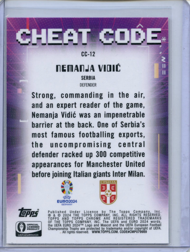 2024 Topps Chrome UEFA Euro Nemanja Vidic Cheat Code
