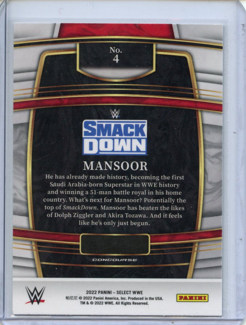 2022 Panini Select WWE Mansoor Concourse