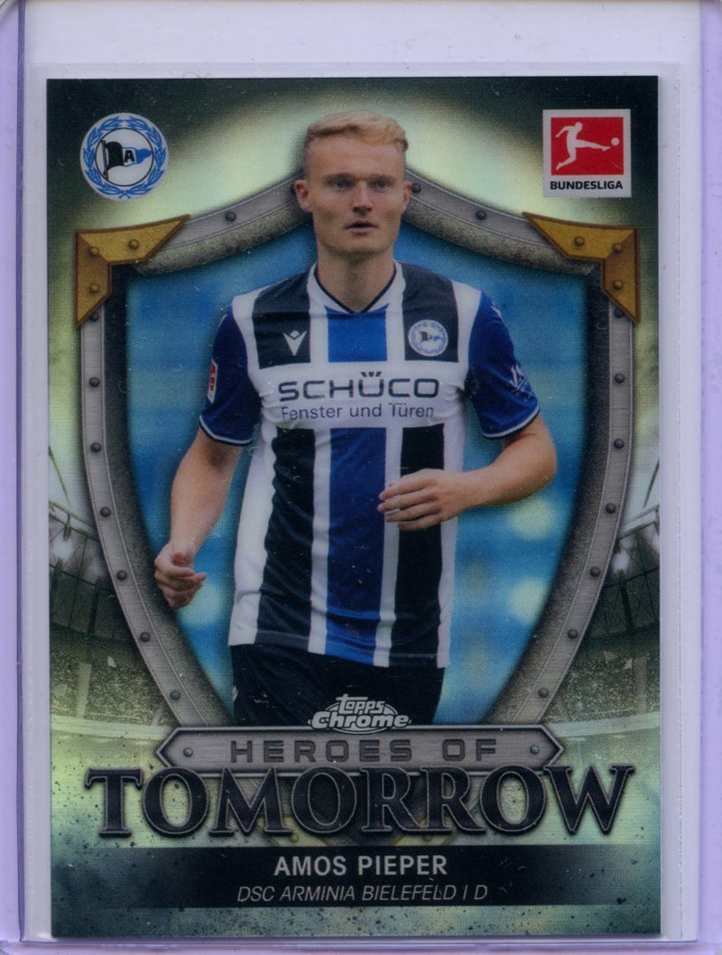 2021-22 Topps Chrome Bundesliga Soccer Amos Pieper Heroes Of Tomorrow