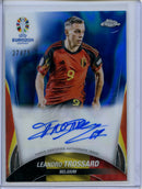 2024 Topps Chrome UEFA Euro Leandro Trossard Chrome Autographs Blue Lava 27/75