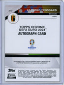 2024 Topps Chrome UEFA Euro Leandro Trossard Chrome Autographs Blue Lava 27/75