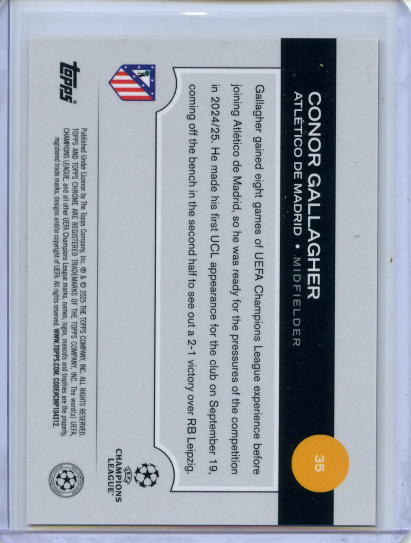 2024-25 Topps Chrome UEFA Club Comps Conor Gallagher Logofractor Orange 17/25