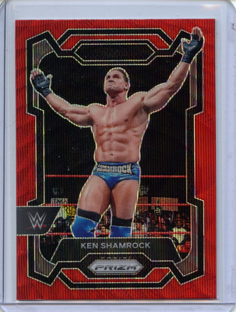 2024 Prizm WWE Ken Shamrock Ruby Wave Prizm