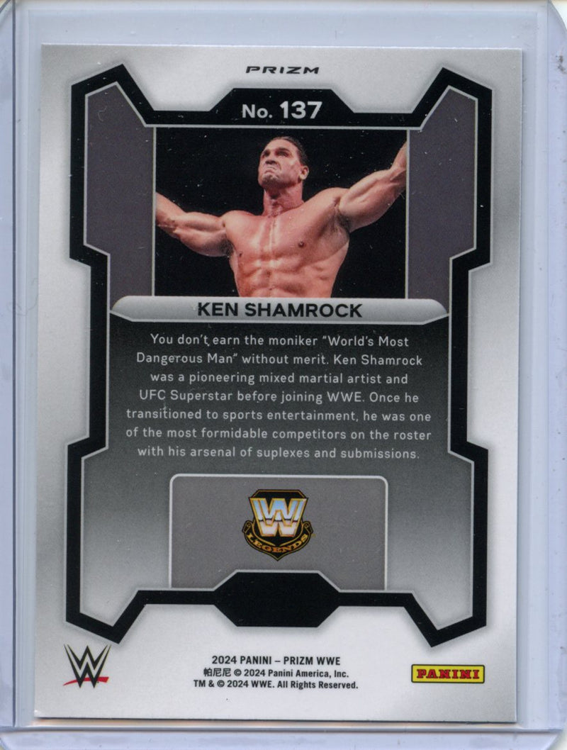 2024 Prizm WWE Ken Shamrock Ruby Wave Prizm