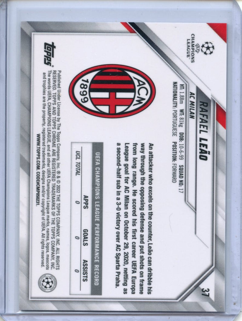 2021-22 Topps Chrome UEFA CL Rafael Leao