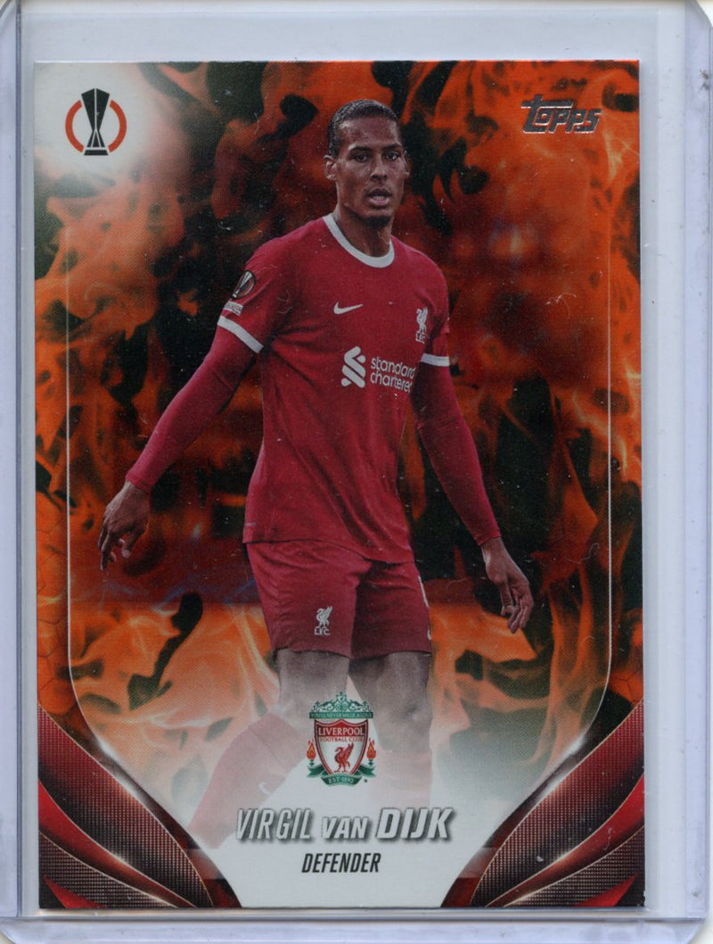 2023-24 Topps UEFA CC Virgil Van Dijk Inferno Foil