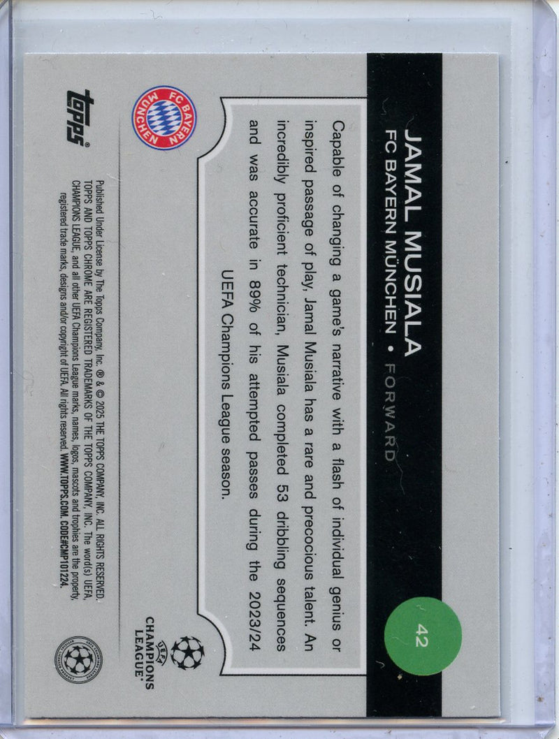 2024-25 Topps Chrome UEFA Club Comps Jamal Musiala Speckle