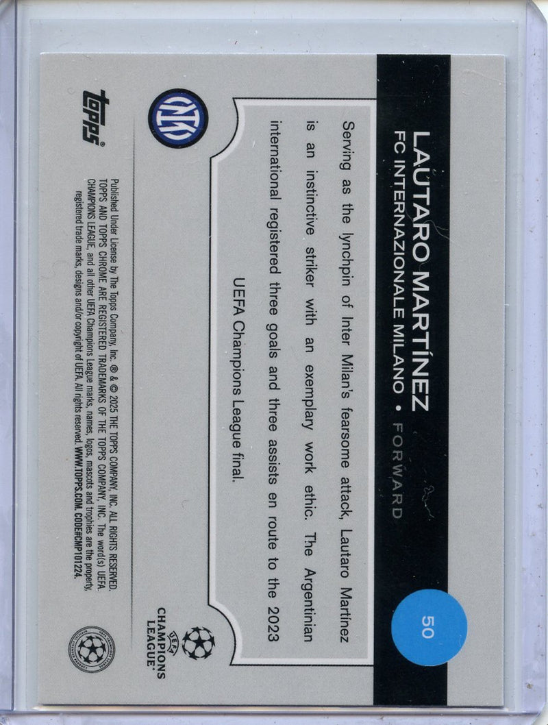 2024-25 Topps Chrome UEFA Club Comps Lautaro Martínez Speckle