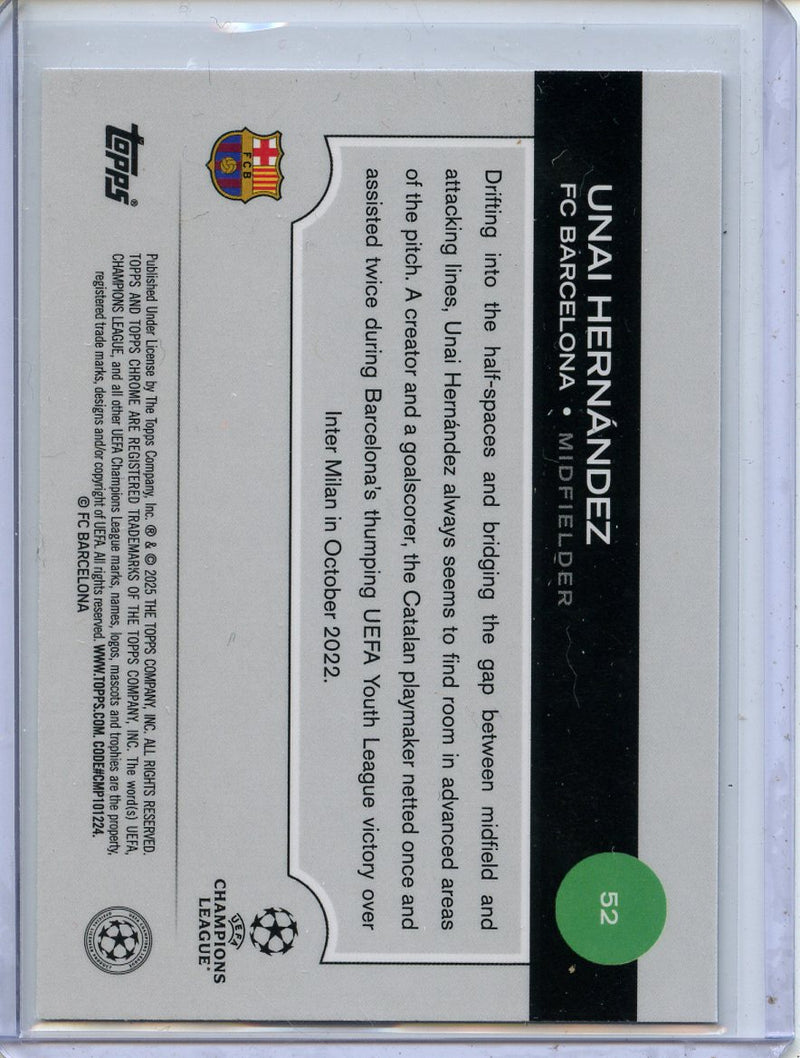 2024-25 Topps Chrome UEFA Club Comps Unai Hernández Speckle