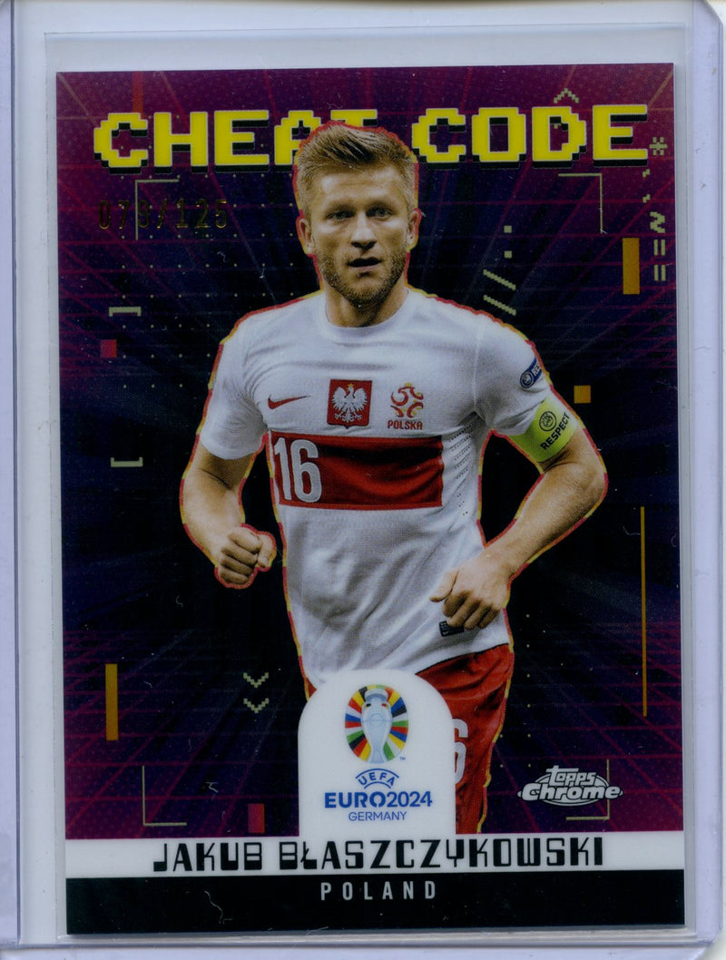 2024 Topps Chrome UEFA Euro Jakub Blaszczykowski Cheat Code Yellow 79/125
