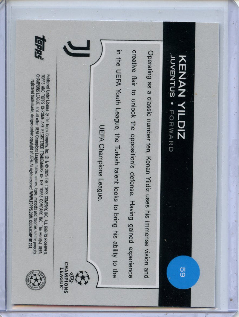 2024-25 Topps Chrome UEFA Club Comps Kenan Yildiz Speckle