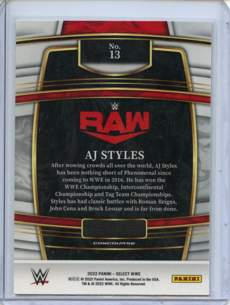 2022 Panini Select WWE Aj Styles Concourse