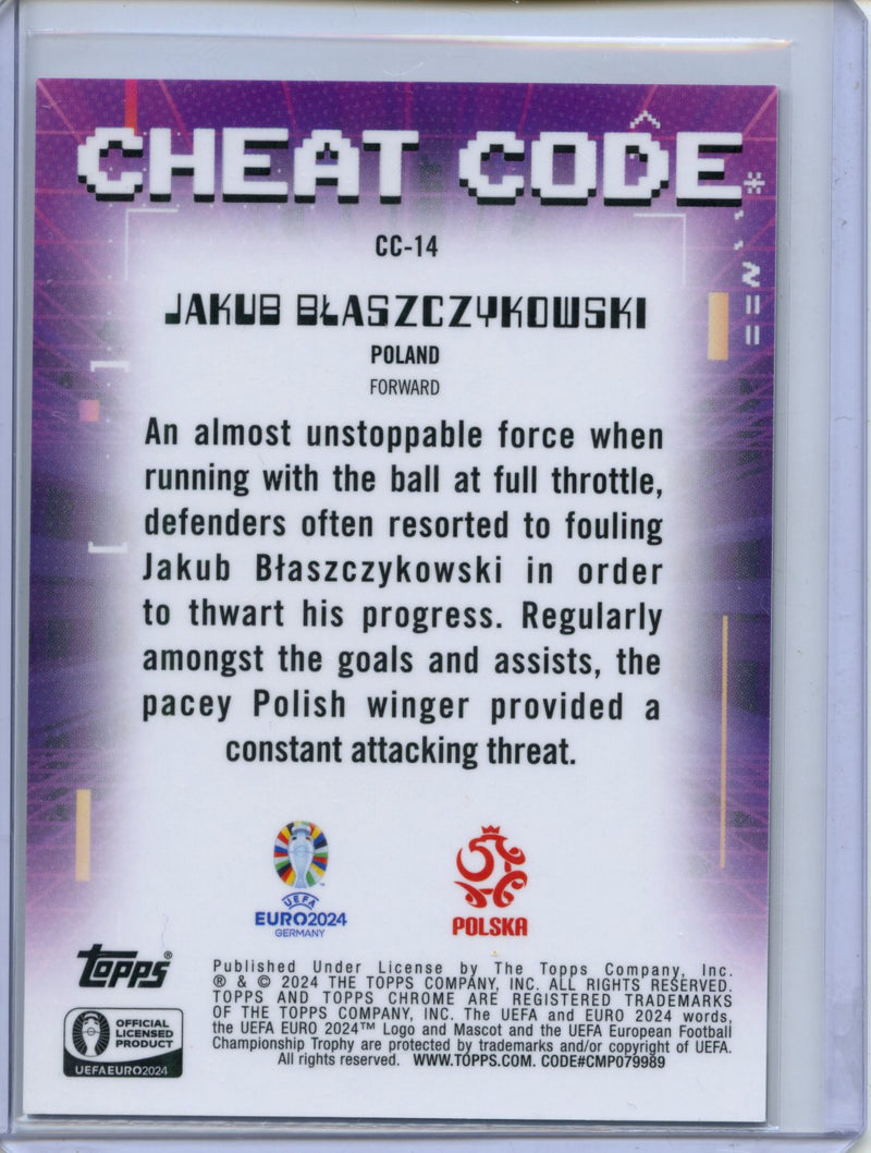 2024 Topps Chrome UEFA Euro Jakub Blaszczykowski Cheat Code Yellow 79/125