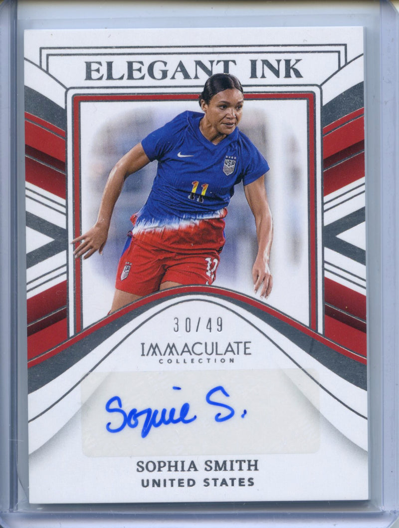 2023-24 Panini Immaculate Sophia Smith Elegant Ink Silver 30/49