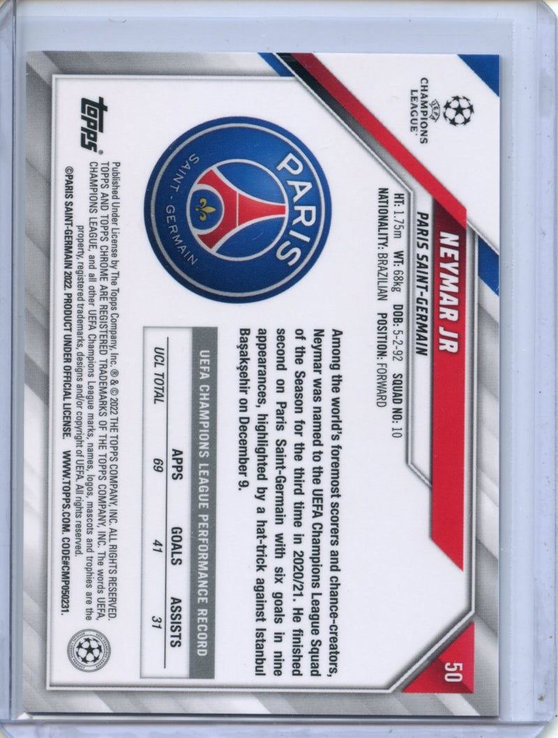 2021-22 Topps Chrome UEFA CL Neymar