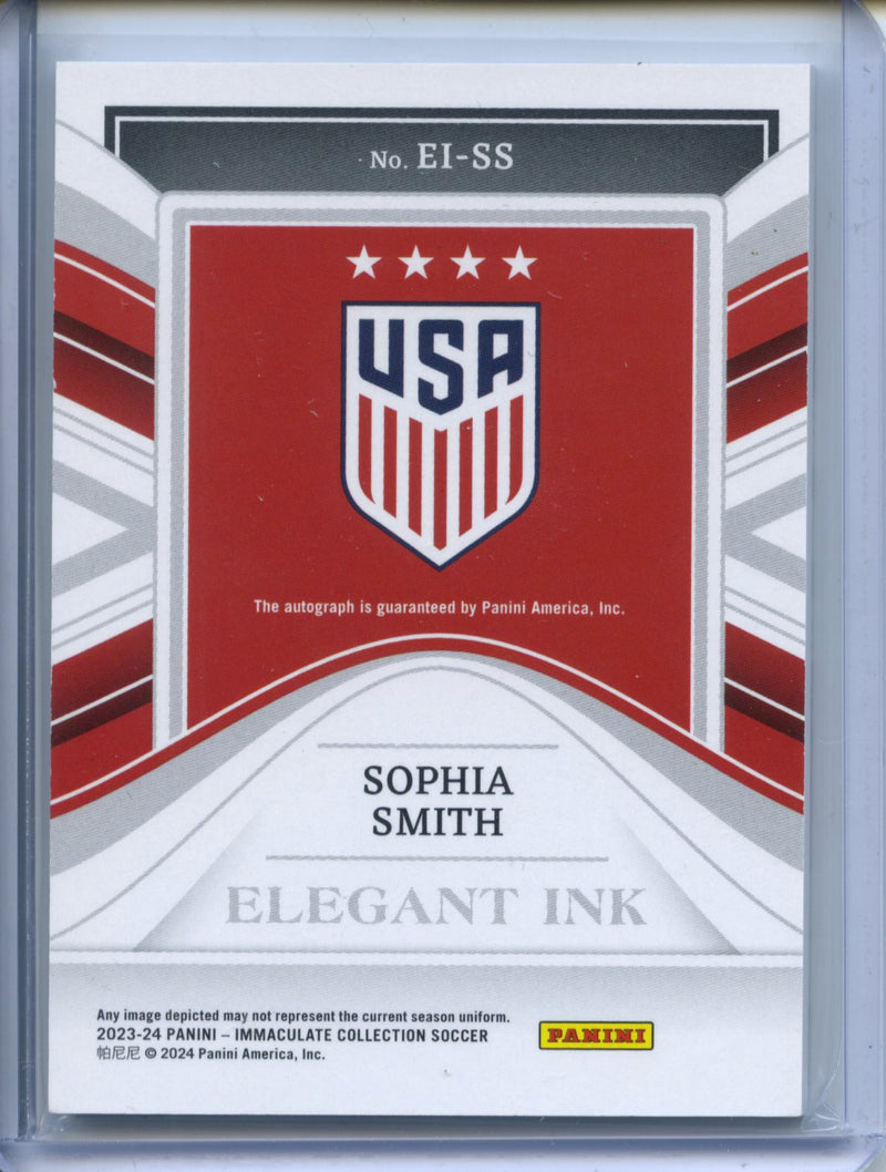 2023-24 Panini Immaculate Sophia Smith Elegant Ink Silver 30/49