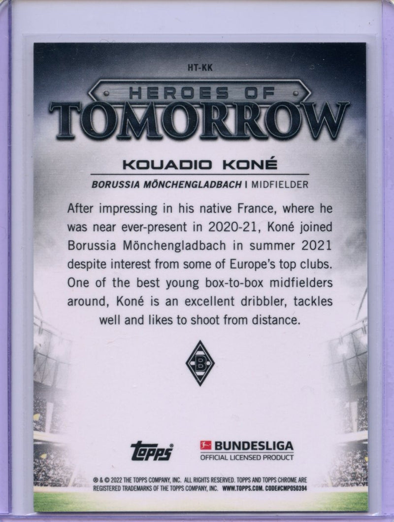 2021-22 Topps Chrome Bundesliga Soccer Kouadio Kone Heroes Of Tomorrow