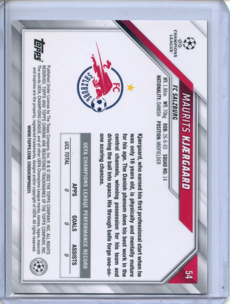 2021-22 Topps Chrome UEFA CL Maurits Kjaergaard