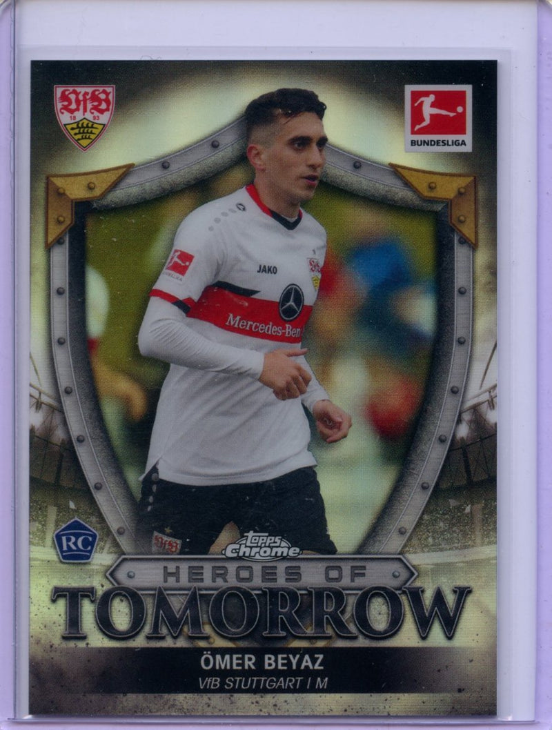 2021-22 Topps Chrome Bundesliga Soccer Omer Beyaz Heroes Of Tomorrow