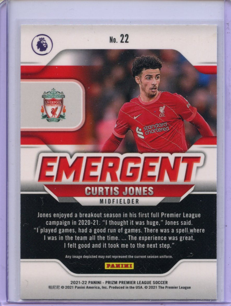 2021-22 Panini Prizm Premier League Curtis Jones Emergent