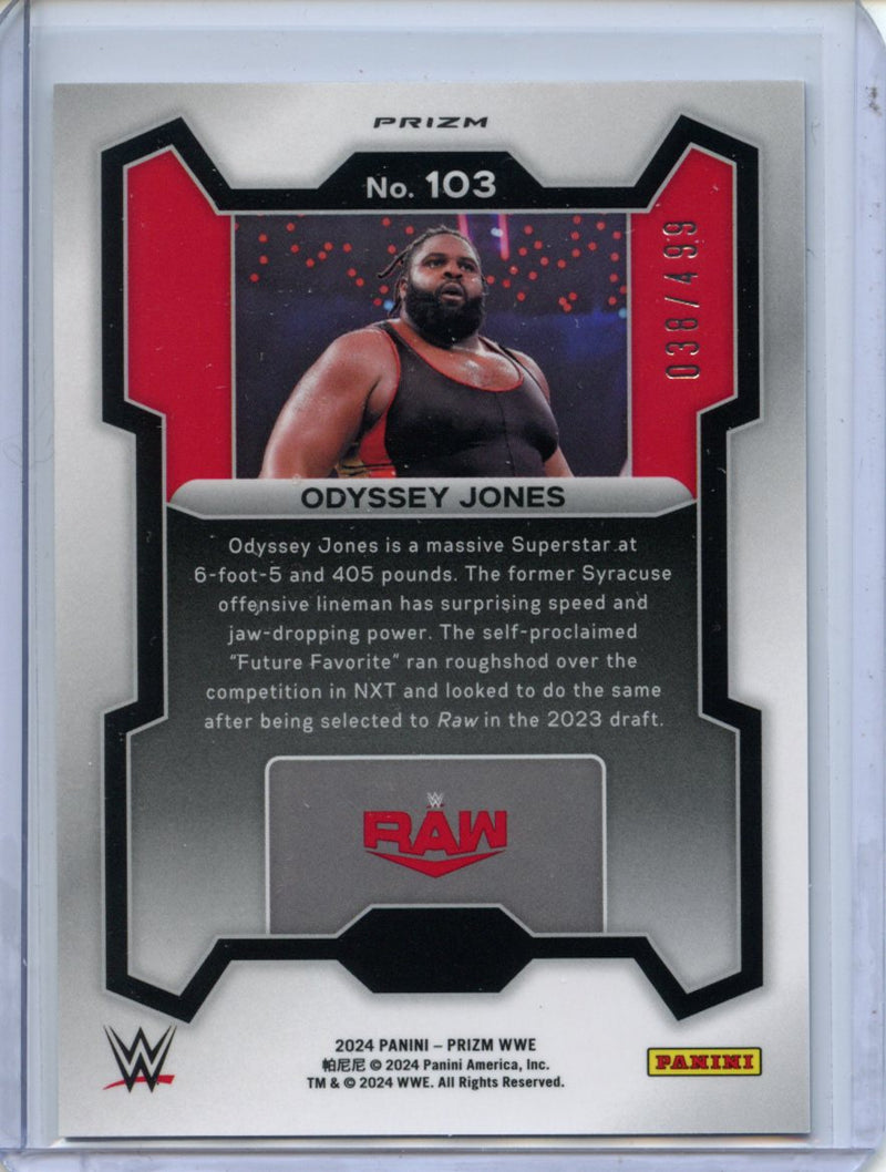2024 Prizm WWE Odyssey Jones Pulsar Prizm 38/499