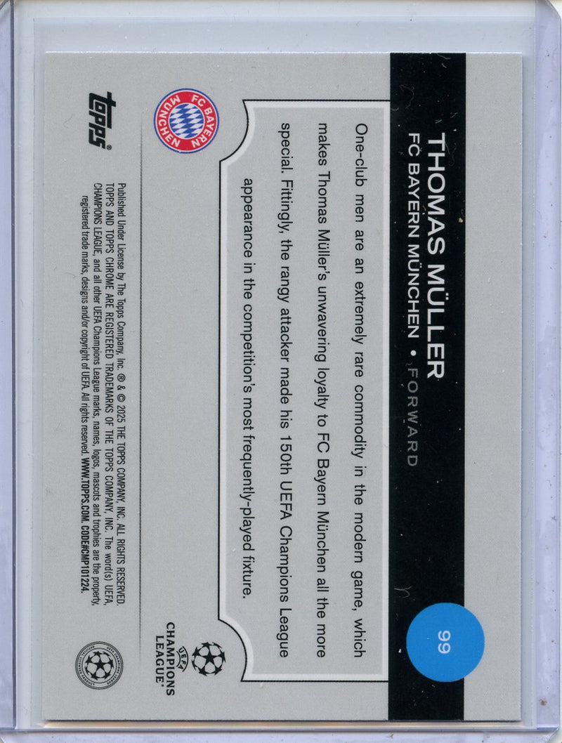 2024-25 Topps Chrome UEFA Club Comps Thomas Muller Speckle
