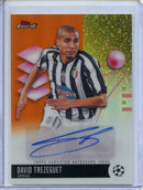 2025-26 Topps Finest UEFA Club Comps David Trezeguet Orange Autographs 4/25