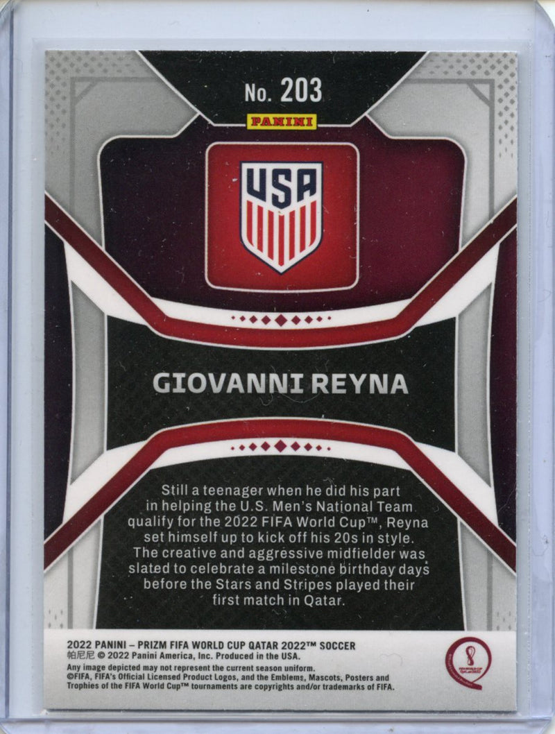 2022 Panini Prizm FIFA World Cup Qatar Giovanni Reyna