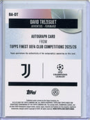 2025-26 Topps Finest UEFA Club Comps David Trezeguet Orange Autographs 4/25