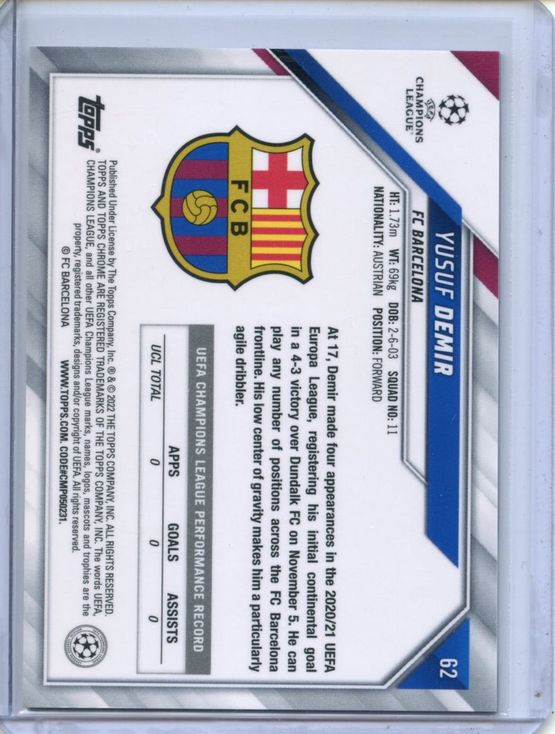 2021-22 Topps Chrome UEFA CL Yusuf Demir