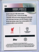 2025-26 Topps Finest UEFA Dominik Szoboszlai