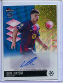 2025-26 Topps Finest UEFA Club Comps Quim Junyent Blue Wave Autographs 72/150