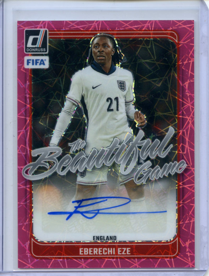 2024-25 Donruss Eberechi Eze The Beautiful Game Autographs Pink Velocity