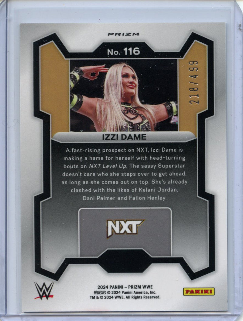 2024 Prizm WWE Izzi Dame Pulsar Prizm 218/499