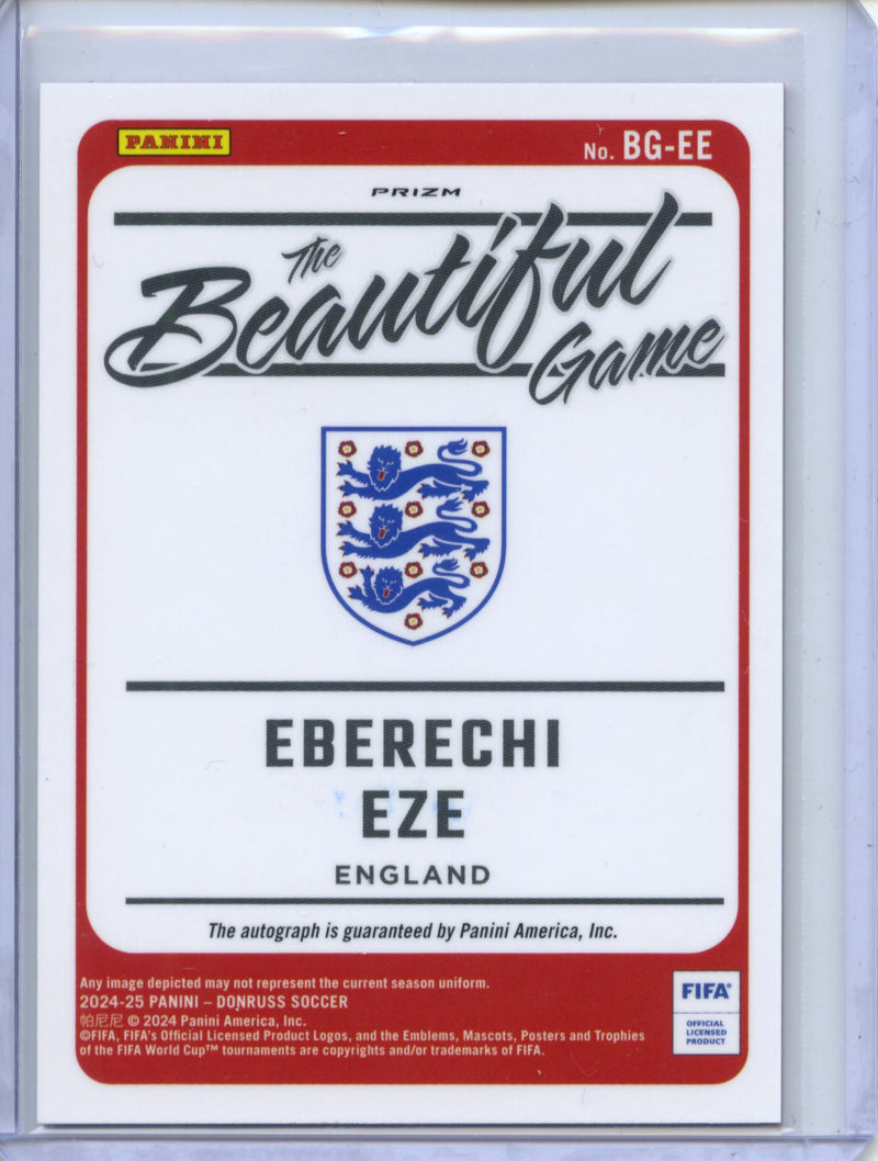 2024-25 Donruss Eberechi Eze The Beautiful Game Autographs Pink Velocity