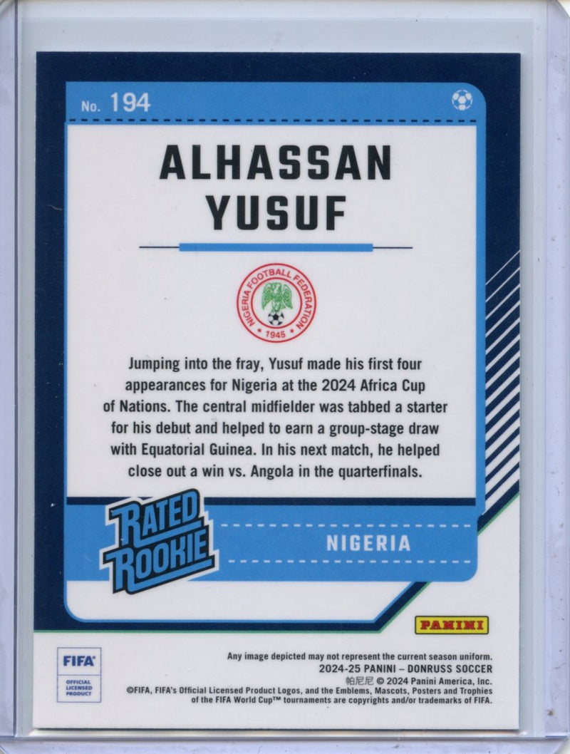 2024-25 Donruss Alhassan Yusuf Optic