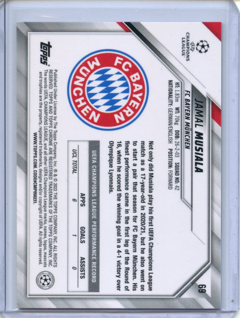 2021-22 Topps Chrome UEFA CL Jamal Musiala