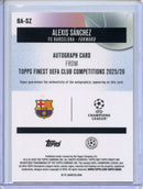 2025-26 Topps Finest UEFA Club Comps Alexis Sánchez Pink Autograph 189/250
