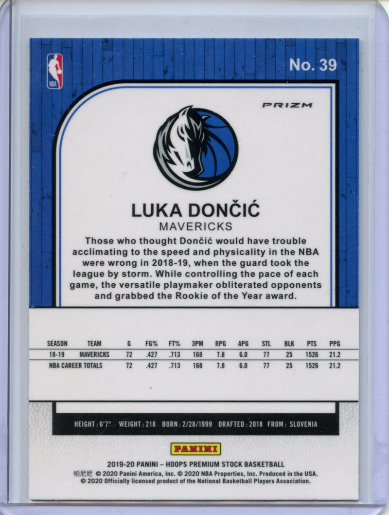 2019-20 Hoops Premium Luka Doncic Laser