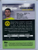 2021-22 Topps Stadium Club Chrome UEFA Champions League Giovanni Reyna
