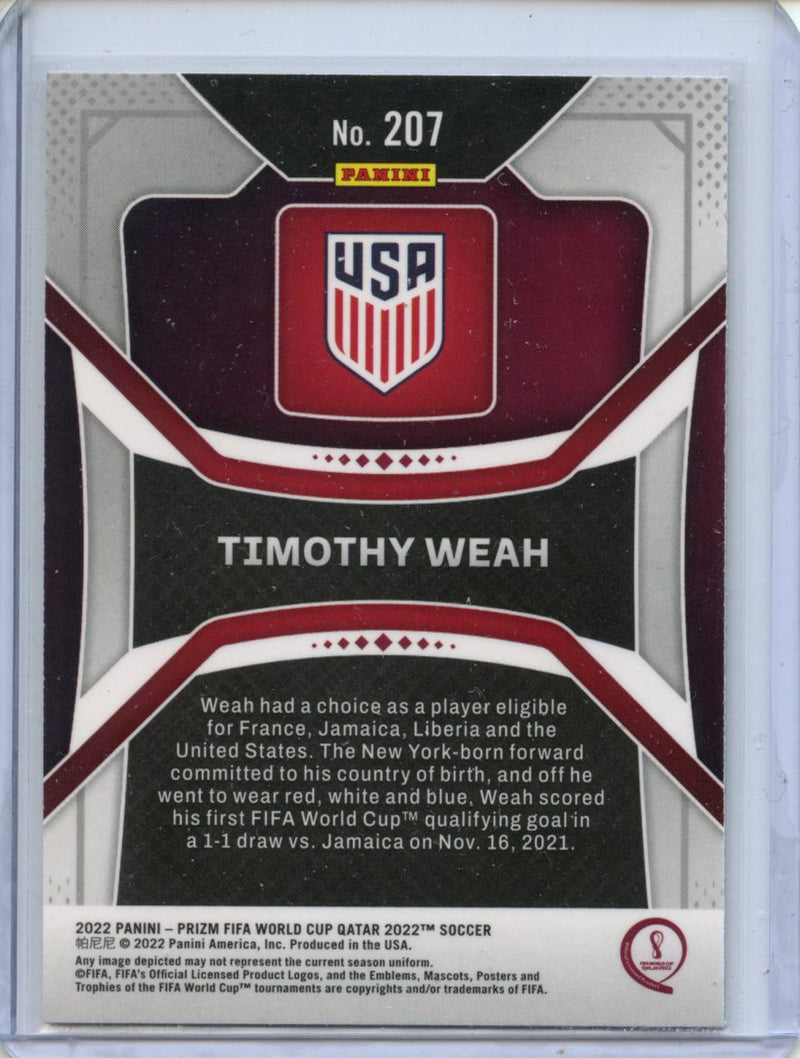 2022 Panini Prizm FIFA World Cup Qatar Timothy Weah