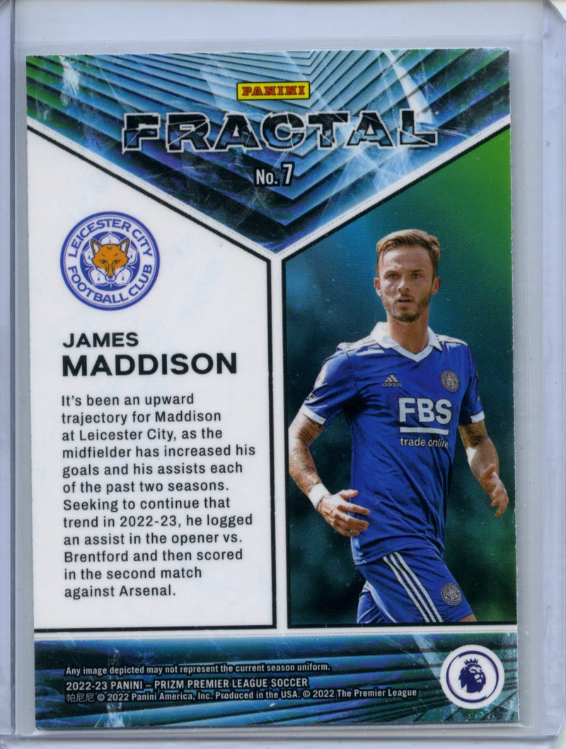 2022-23 Panini Prizm Premier League James Maddison Fractal