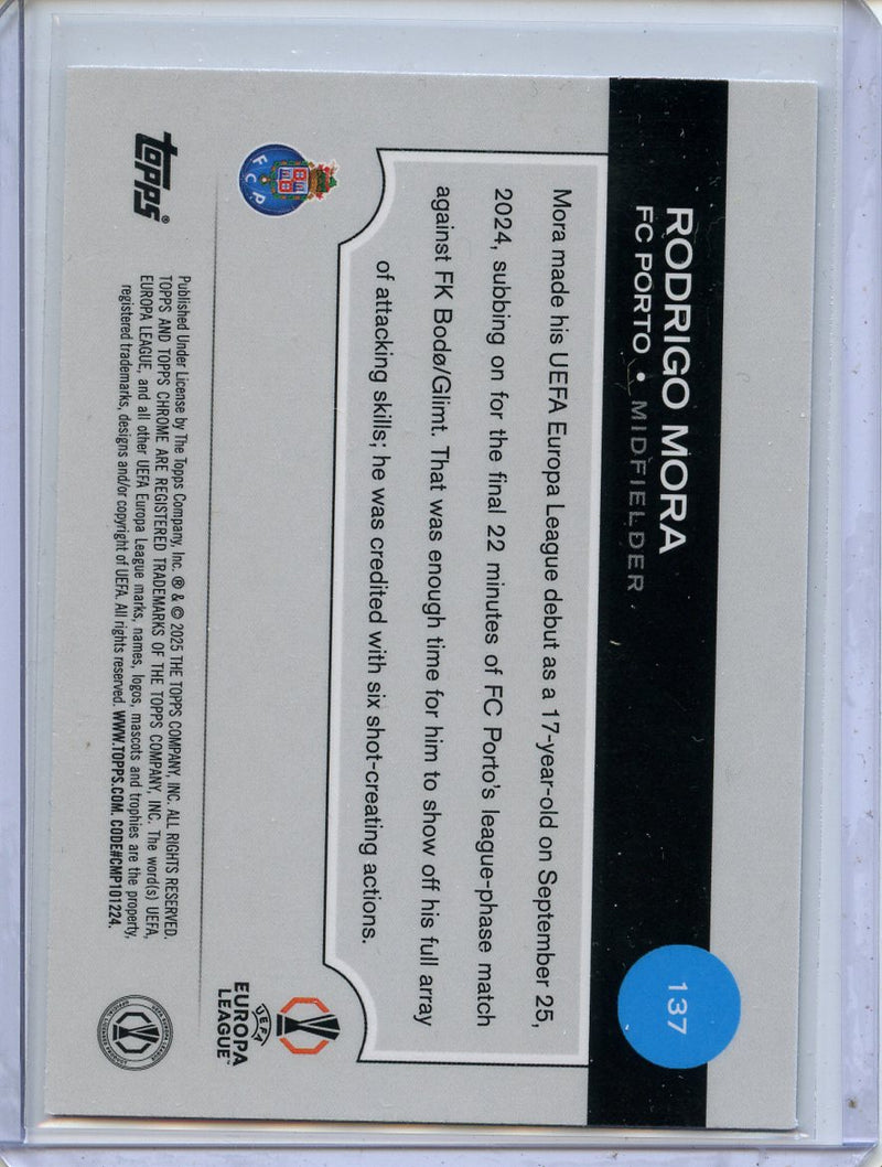 2024-25 Topps Chrome UEFA Club Comps Rodrigo Mora Speckle