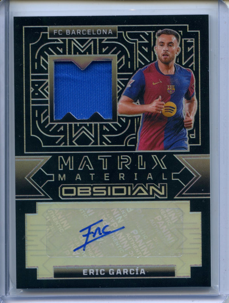2024-25 Obsidian Soccer Eric Garcia Matrix Material Autograph 139/199