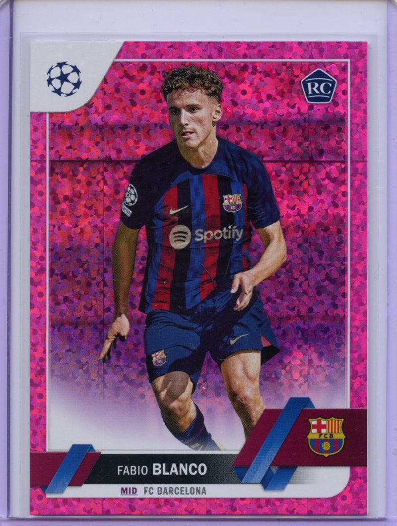 2022-23 Topps UEFA Club Competitions Fabio Blanco Pink Sparkle