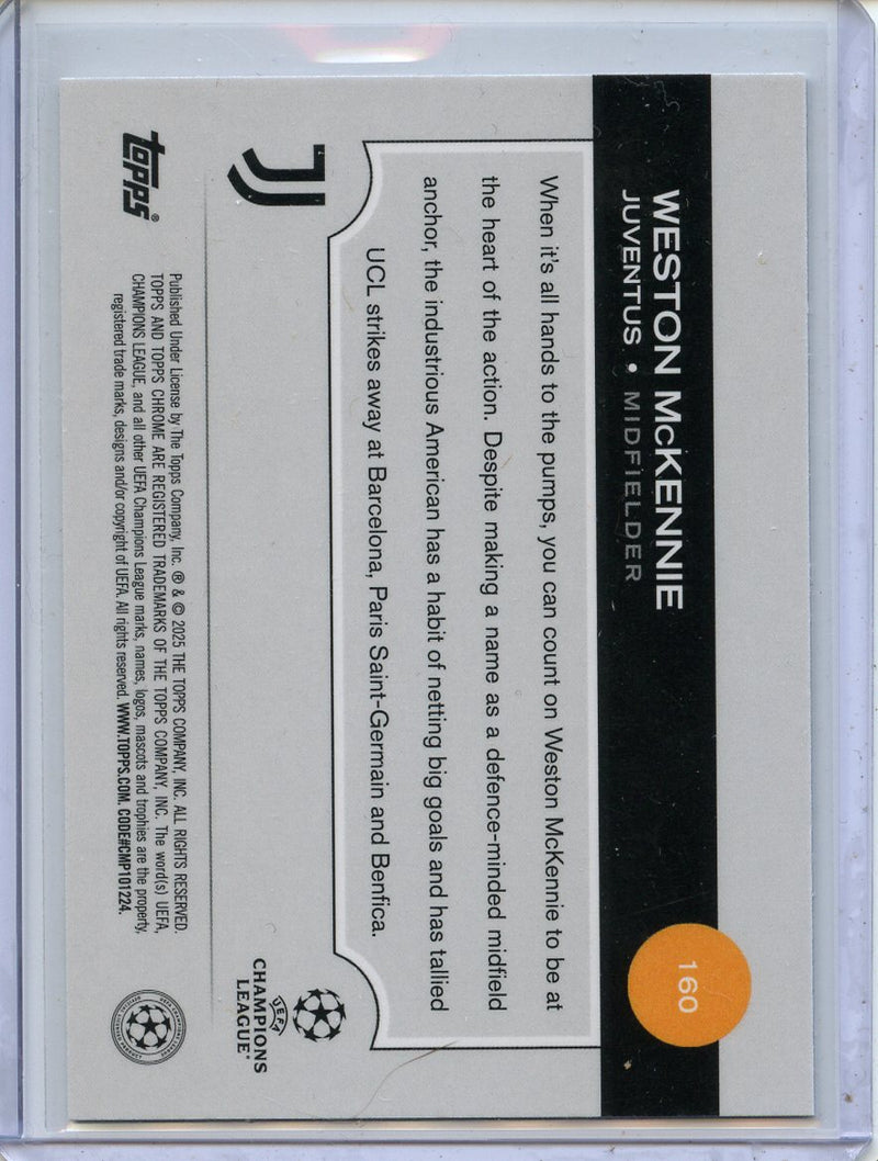 2024-25 Topps Chrome UEFA Club Comps Weston McKennie Speckle