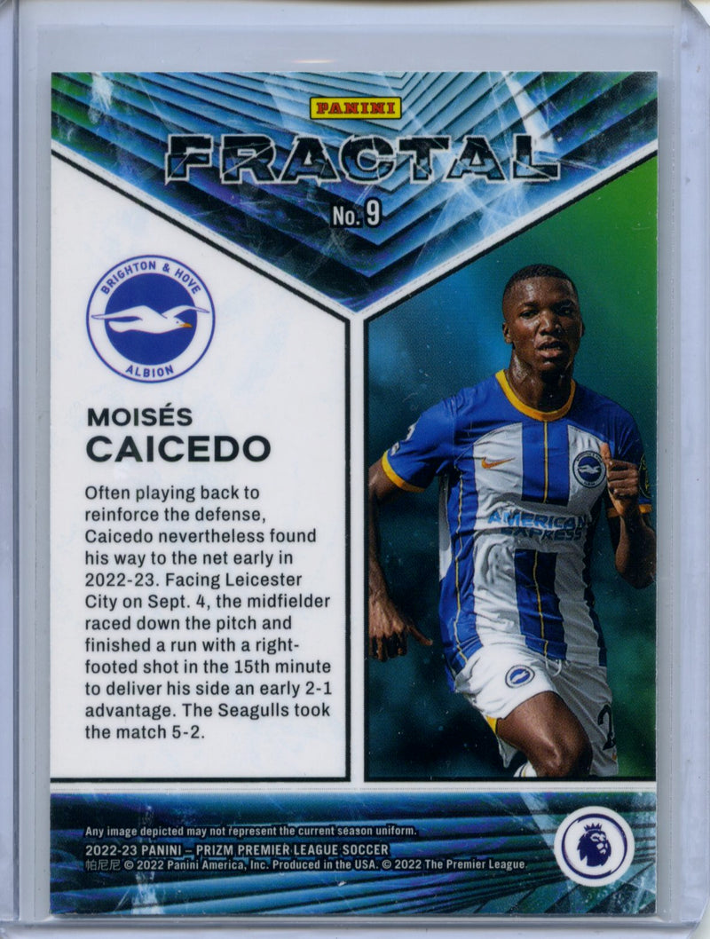 2022-23 Panini Prizm Premier League Moises Caicedo Fractal