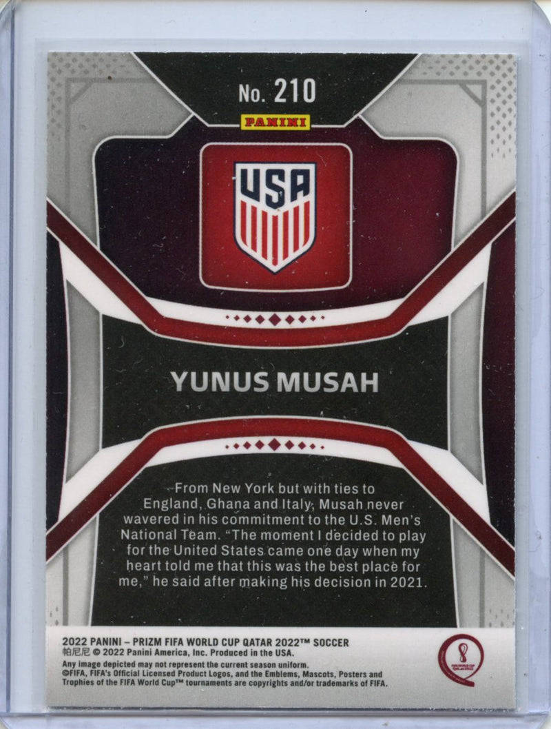 2022 Panini Prizm FIFA World Cup Qatar Yunus Musah