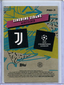 2025-26 Topps Finest UEFA Club Comps Zinedine Zidane 90s Madness Blue 92/150